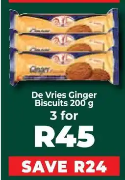 Food Lover's Market De Vries Ginger Biscuits 200 g offer