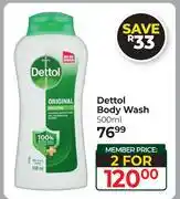 Dis-Chem Dettol Body Wash-For 2 x 500ml offer