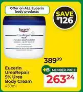 Dis-Chem Eucerin Urea Repair 5% Urea Body Cream-450ml offer