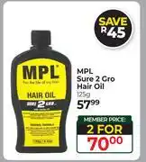 Dis-Chem MPL Sure 2 Gro Hair Oil-For 2 x 125g offer