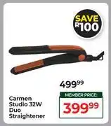 Dis-Chem Carmen Studio 32W Duo Straightener offer