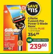 Dis-Chem Gillette Fusion5 Pro Power 5 Blade Razor 1 Handle Plus 1 Cartridge offer