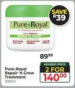 Dis-Chem Pure Royal Repair n Grow Treatment-For 2 x 200ml offer