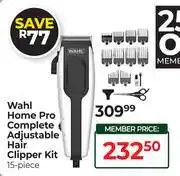 Dis-Chem Wahl Home Pro Complete Adjustable Hair Clipper Kit 15 Piece offer