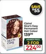 Dis-Chem Clairol Nice n Easy Permanent Hair Colour-For 2 offer