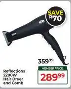 Dis-Chem Reflections 2200W Hair Dryer & Comb offer