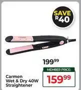 Dis-Chem Carmen Wet & Dry 40W Straightener offer