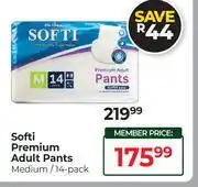 Dis-Chem Softi Premium Adult Pants (Medium 14 Pack)-Per Pack offer