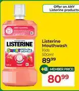 Dis-Chem Listerine Mouthwash Kids-500ml offer