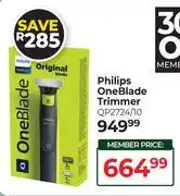 Dis-Chem Philips One Blade Trimmer QP2724/10 offer