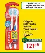Dis-Chem Colgate 360 Degree Optic White Toothbrush 2 Pack offer