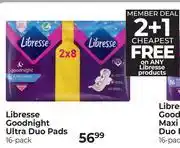 Dis-Chem Libresse Goodnight Ultra Duo Pads (16 Pack) offer