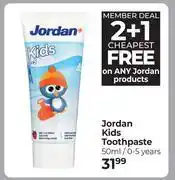 Dis-Chem Jordan Kids Toothpaste 0-5 Years-50ml offer