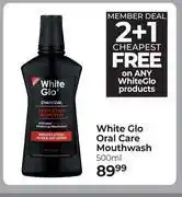 Dis-Chem White Glo Oral Care Mouthwash-500ml offer