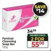 Dis-Chem Femivat Cleansing Soap Bar-100g offer