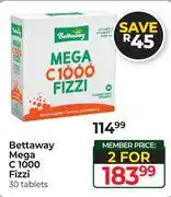 Dis-Chem Bettaway Mega C1000 Fizzi-30 Tablets offer