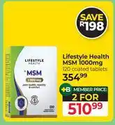 Dis-Chem Lifestyle Health MSM 1000mg 120 Coated Tablets-For 2 offer