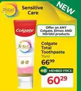 Dis-Chem Colgate Total Toothpaste-75ml offer