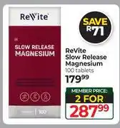 Dis-Chem Revite Slow Release Magnesium 100 Tablets-For 2 offer