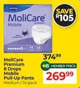 Dis-Chem MoilCare Premium 8 Drops Mobile Pull-Up Pants (Medium 14 Pack)-Per Pack offer