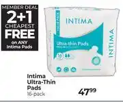 Dis-Chem Intima Ultra-Thin Pads (16 Pack) offer