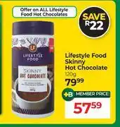 Dis-Chem Lifestyle Food Skinny Hot Chocolate-120g offer