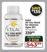 Dis-Chem Solal All You Need For Women Ages 50+ 90 Capsules-For 2 offer