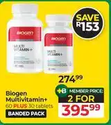 Dis-Chem Biogen Multivitamin+ 60 Plus 30 Tablets-For 2 offer