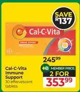 Dis-Chem Cal-C-Vita Immune Support-30 Effervescent Tablets offer