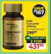 Dis-Chem Dis-Chem Gold Curcumin 400mg 60 Vegecapsules-For 2 offer