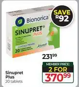 Dis-Chem Sinupret Plus-20 Tablets offer