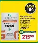 Dis-Chem Food Grown Full Spectrum Digestive Enzymes 60 Capsules offer