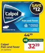 Dis-Chem Calpol Pain And Fever-24 Tablets offer