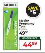 Dis-Chem Medic+ Pregnancy Test (2-Pack) offer