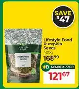 Dis-Chem Lifestyle Food Pumpkin Seeds-400g offer