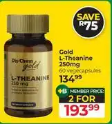 Dis-Chem Dis-Chem Gold L-Theanine 250mg 60 Vegecapsules-For 2 offer