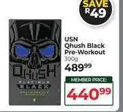 Dis-Chem USN Qhush Black Pre Workout-300g offer