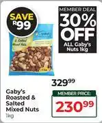 Dis-Chem Gaby's Roasted & Salted Mixed Nuts-1Kg offer