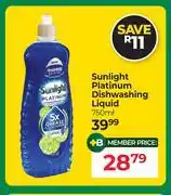 Dis-Chem Sunlight Platinum Dishwashing Liquid-750ml offer