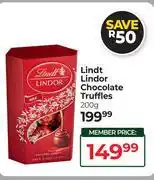 Dis-Chem Lindt Lindor Chocolate Truffles-200g offer