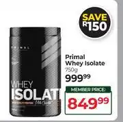 Dis-Chem Primal Whey Isolate-750g offer
