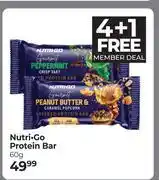Dis-Chem Nutri-Go Protein Bar (4+1 Free)-60g Each offer