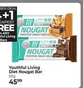 Dis-Chem Youthful Living Diet Nougat Bar (4+1 Cheapest Free)-50g Each offer