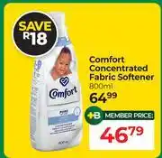 Dis-Chem Comfort Concentrated Fabric Softener-800ml offer