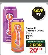 Dis-Chem Super C Glucose Drink-For 2 x 500ml offer