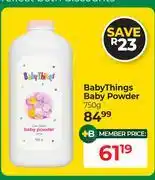 Dis-Chem Baby Things Baby Powder-750g offer