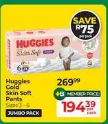 Dis-Chem Huggies Gold Skin Soft Pants Jumbo Pack (Sizes 3-6)-Per Pack offer