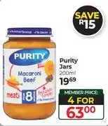 Dis-Chem Purity Jars-For 4 x 200ml offer
