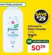 Dis-Chem Johnson's Baby Powder-400g offer