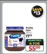 Dis-Chem Purity Jars-For 4 x 125ml offer
